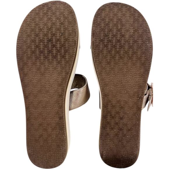 Sam Edelman Women Augustine Slide Sandal, Size 8M, Rose Gold Leather Open Toe - Picture 5 of 6